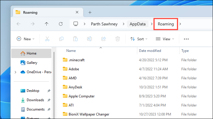 How to Find AppData Folder in Windows 11