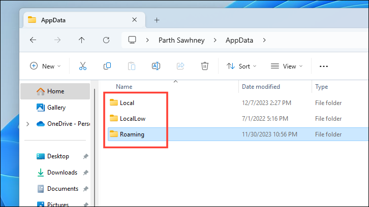 How to Find AppData Folder in Windows 11