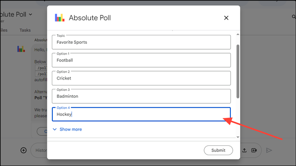 How To Create Polls In Google Chat
