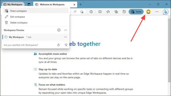 How to setup and use Microsoft Edge Workspaces