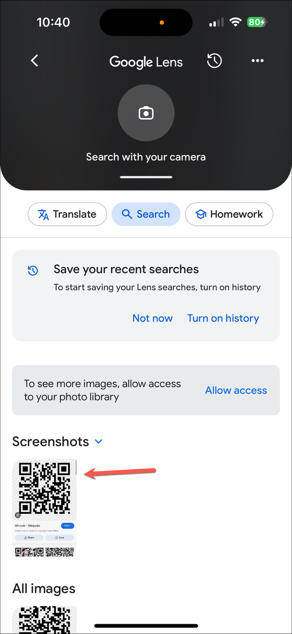 How to scan a QR code on a phone without using another phone