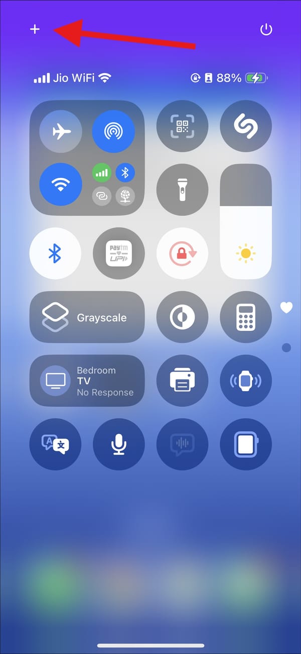 how to add settings to control center iphone