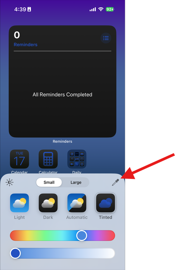 How to change icon color on iPhone in iOS 18
