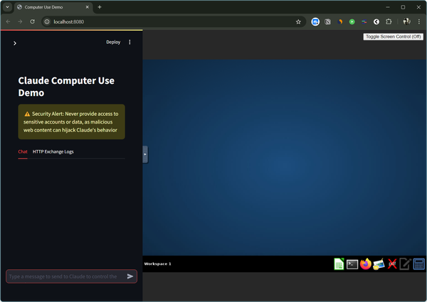 How to use Claude computer use demo tool