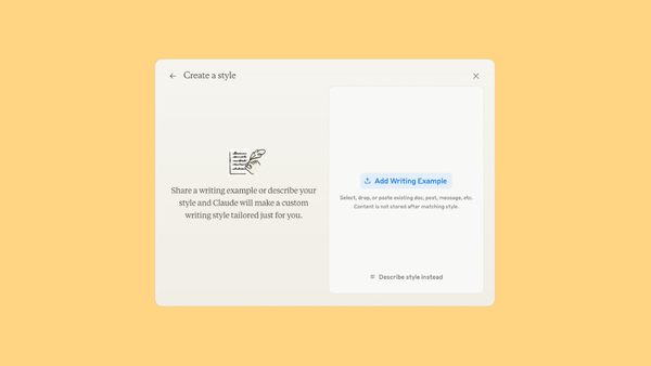 How to use different writing styles in Claude AI
