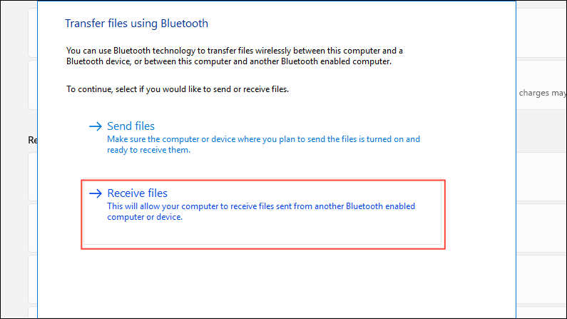 How to receive files over Bluetooth on Windows 11