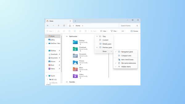Enable Compact View and Details Pane in File Explorer on Windows 11