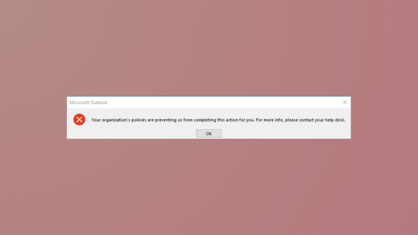 How to Fix "Your Organization's Policies Are Preventing Us from Completing This Action for You" Message in Windows 11
