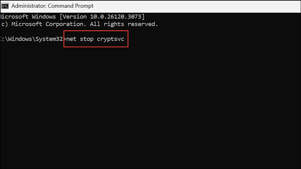 How to Fix Cryptographic Services Failed While Processing Error in