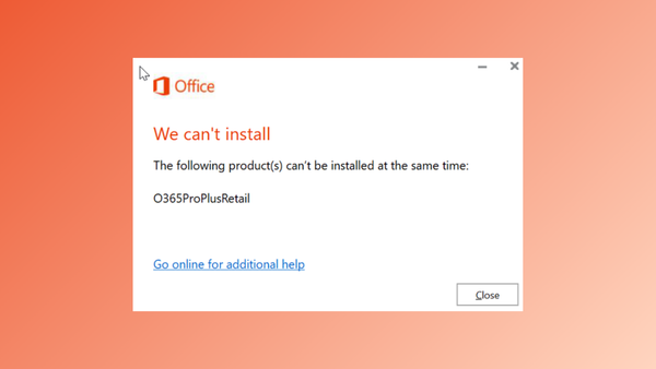 How to Fix "The Following Products Cannot Be Installed at the Same Time" Office 365 Error