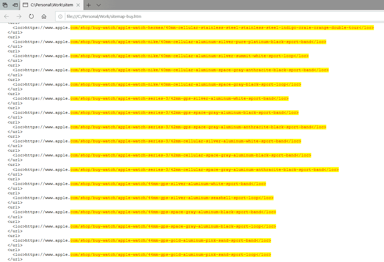 Apple Shop sitemap confirms new Apple Watch will come in 40mm and 44mm sizes