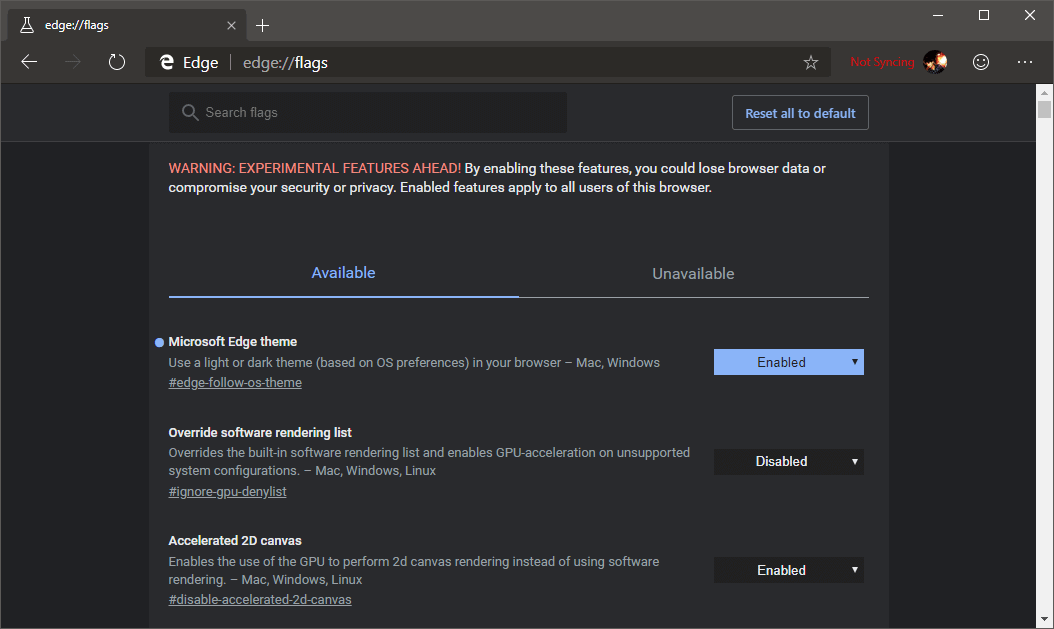 How to enable Dark Theme in Microsoft Edge (chromium)