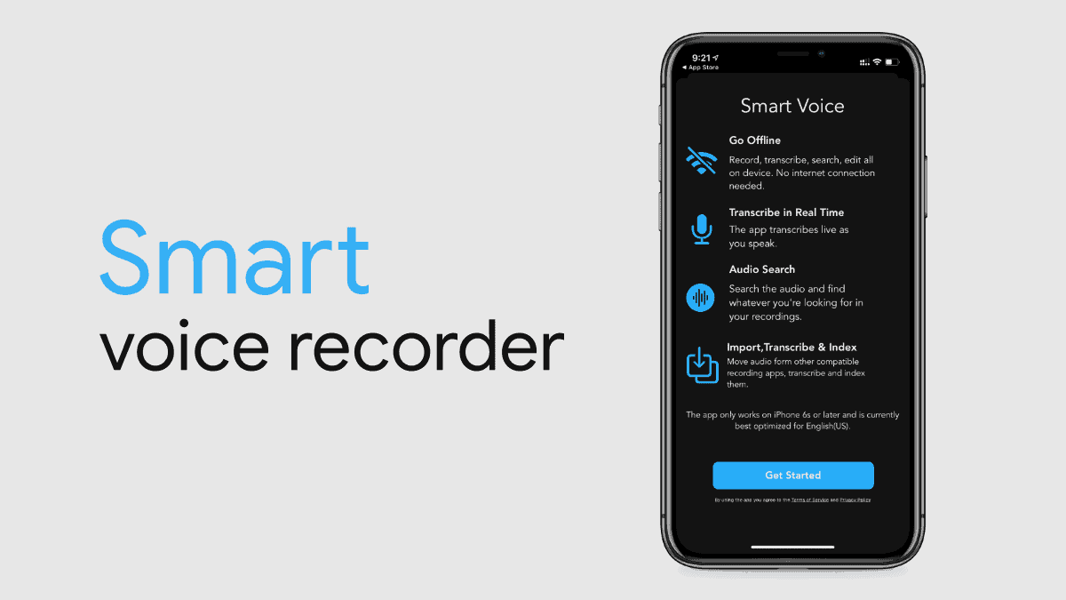 This Smart Voice Recorder app can live transcribe and search for text in voice recordings on iPhone