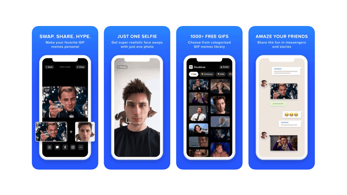 How to Paste your Face into GIF Memes using AI powered Doublicat app