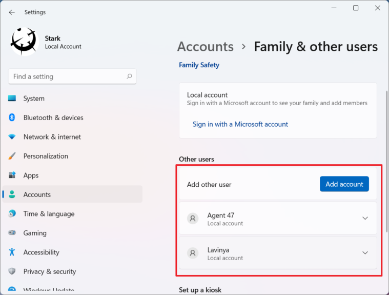 how to change administrator email on windows 11 without password