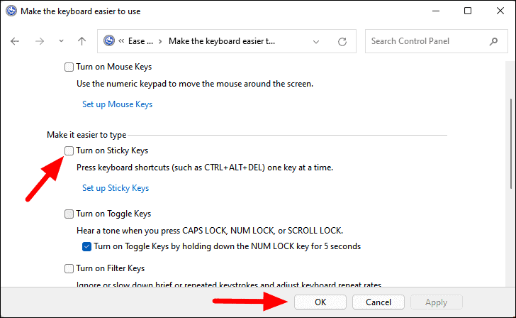 How To Turn Off Sticky Keys In Windows 11