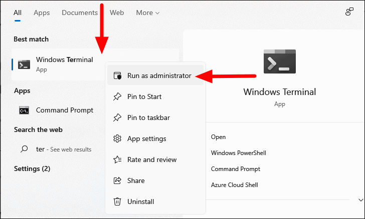 How to Open Windows Powershell as an Admin on Windows 11