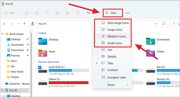 How to Change Icon Size in Windows 11