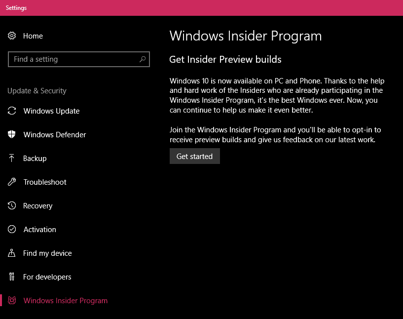 How to join Windows Insider Program