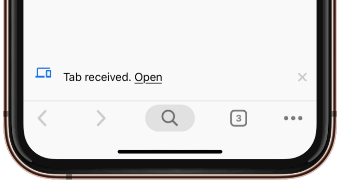 Chrome Tab Received iPhone Notification