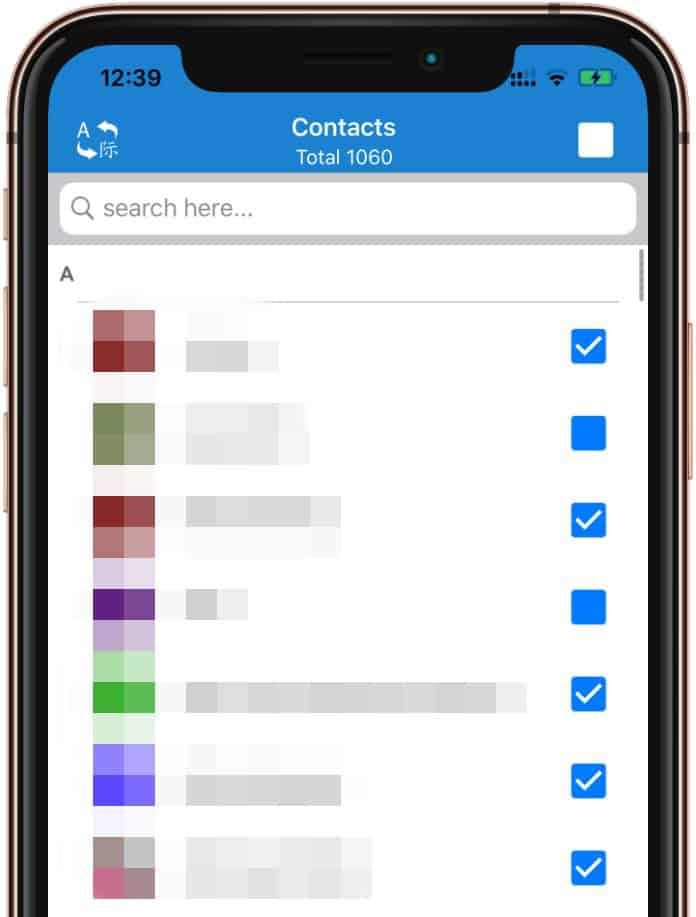Select Contacts to Delete iPhone