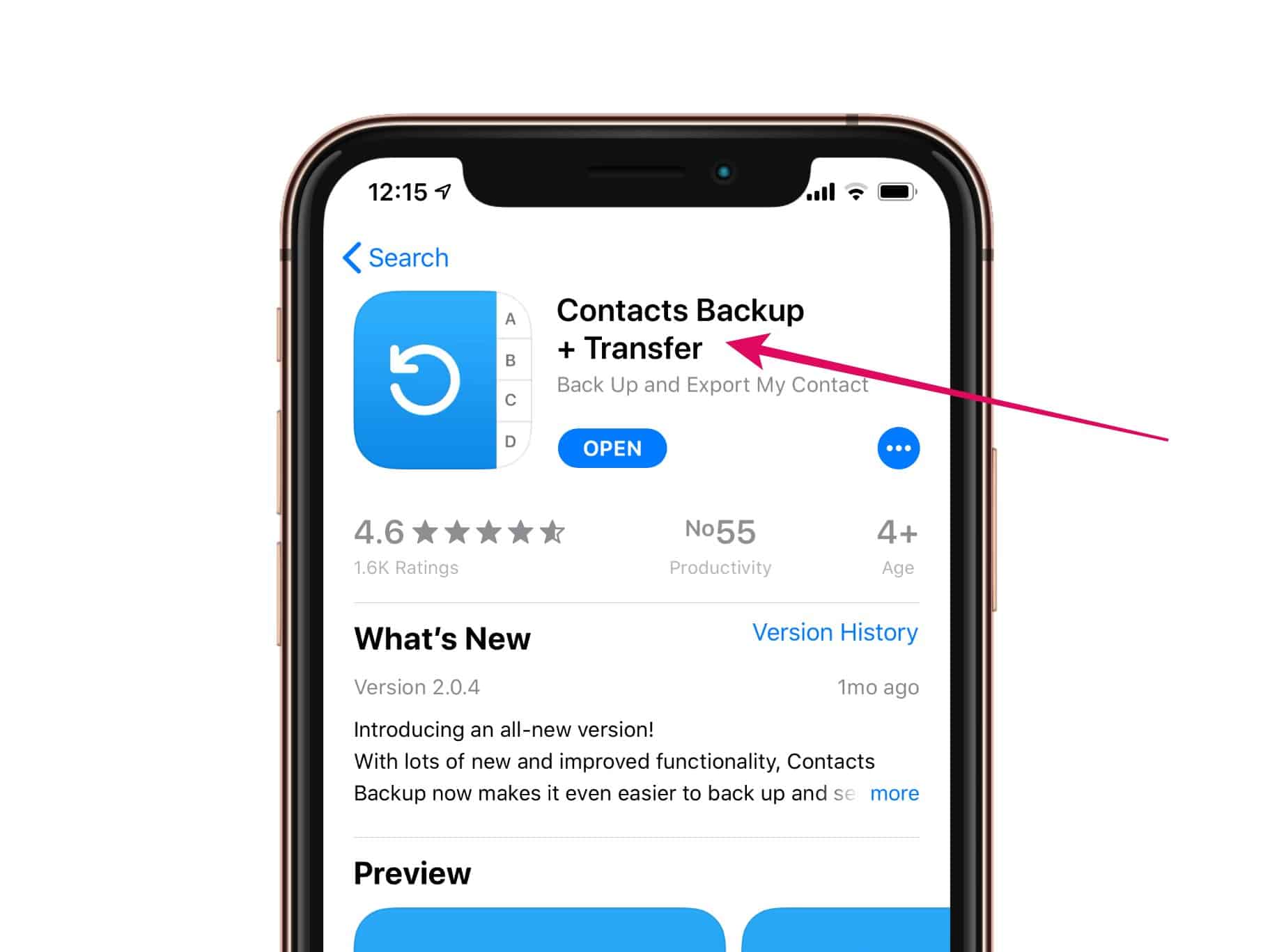 Contacts Backup + Transfer app