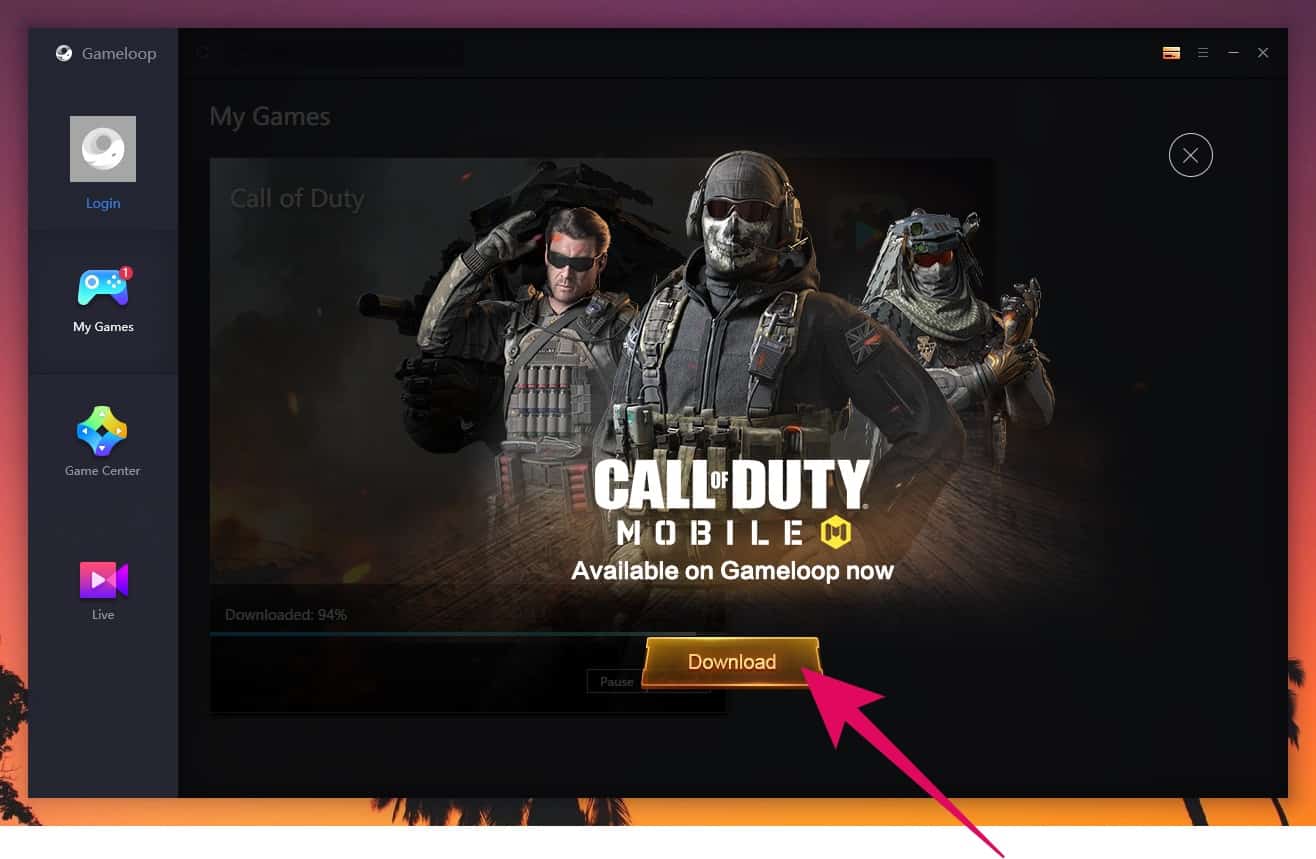 Настройки GAMELOOP для Call of Duty mobile. GAMELOOP Call of Duty mobile не удалось войти в аккаунт.