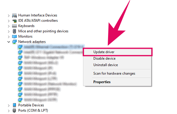 Update WiFi Adapter Driver