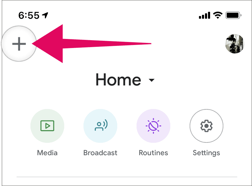 Add device Google Home app iPhone