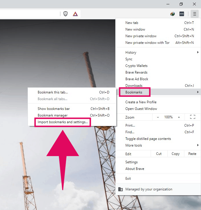 Brave import bookmarks