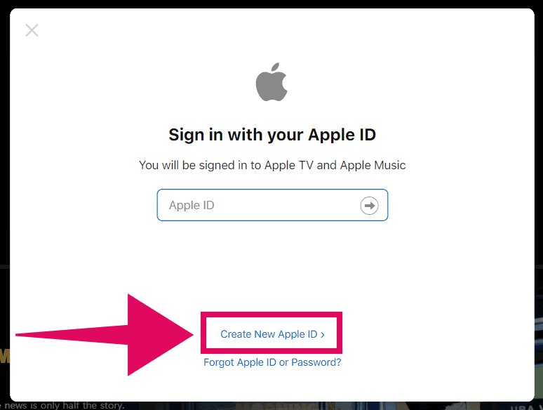 Sign in with your Apple ID or get one to watch Apple TV Plus