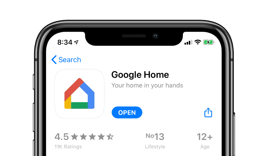 Google Home app on iPhone App Store
