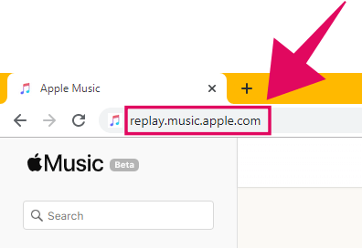 Open Apple Music Replay web page in a browser