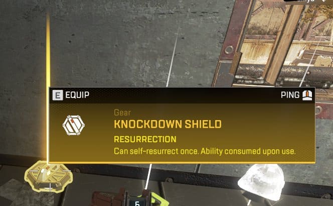 Apex Legends gold items abilities Self revive shield auto