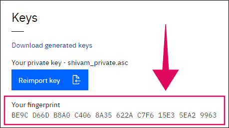 MagicPad private key fingerprint