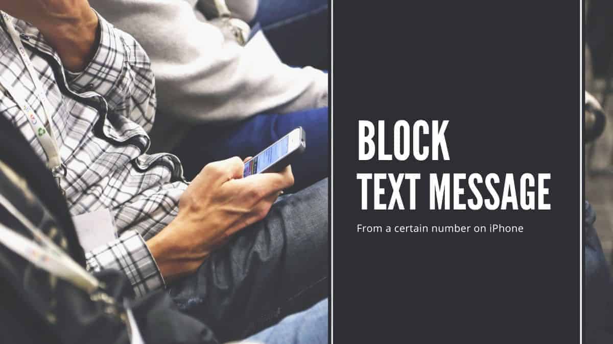 how to block text message without phone number