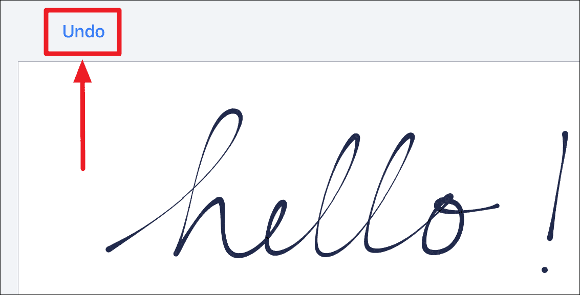 Undo Handwritten iMessage iPhone