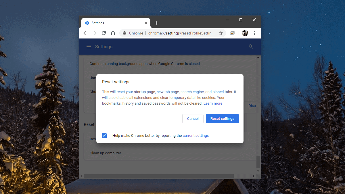 how to reset all settings to default on chromebook