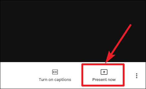 how to present a presentation in google meet