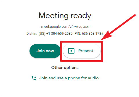 how to unmute presentation in google meet