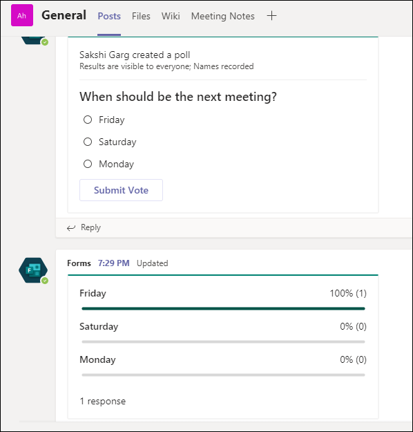 How to Create a Poll in Microsoft Teams using Forms and Polly App