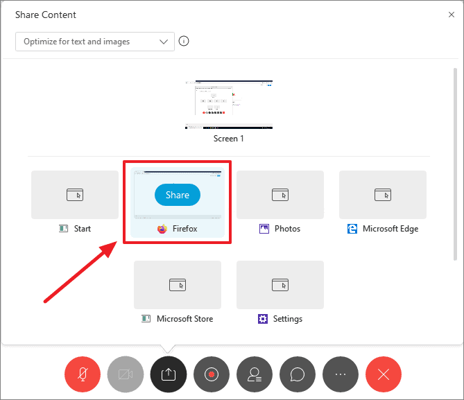 Share на телевизоре