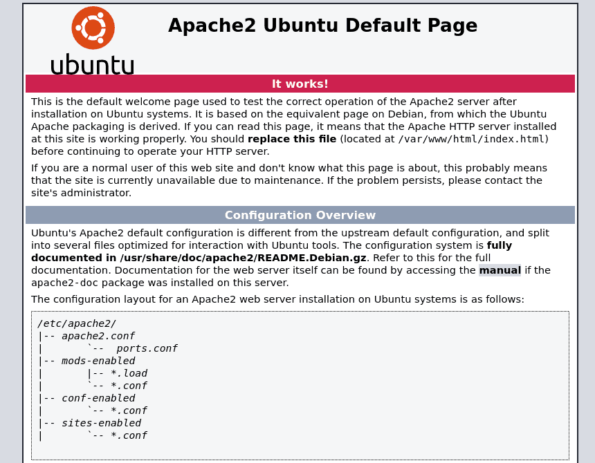 apache2 ubuntu default page