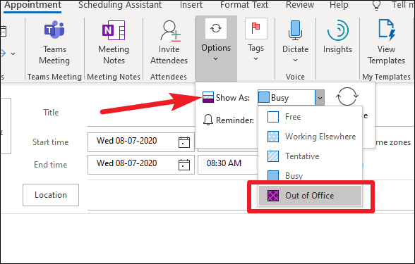 How to Set 'Out of Office' in Microsoft Teams