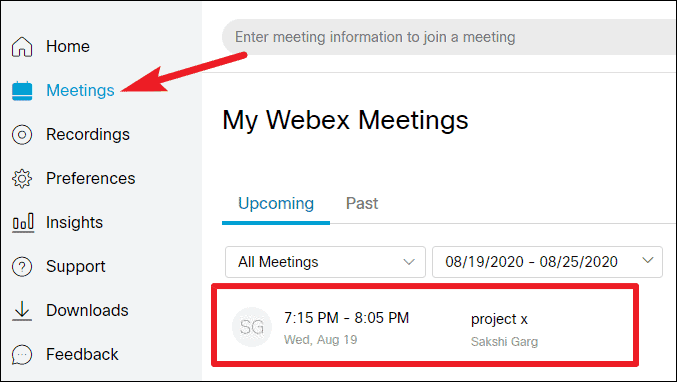 webex for presentation