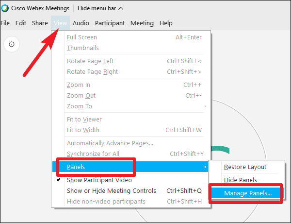 can't see presentation in webex