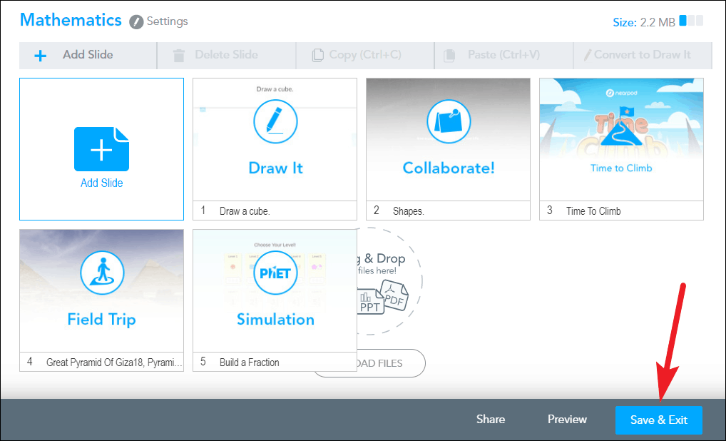 presentation view nearpod