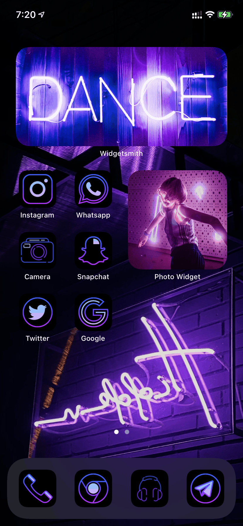 Neon Aesthetic Home Screen