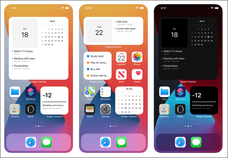 Best Calendar Widgets for iPhone iOS 14