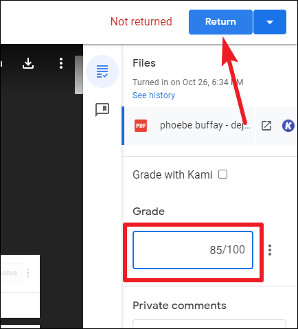 how to submit assignments in kami